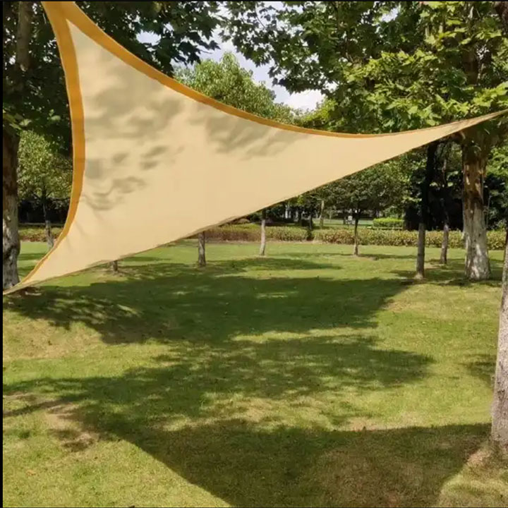 Kolmnurkne HDpe päikesevari Net Shade Sail